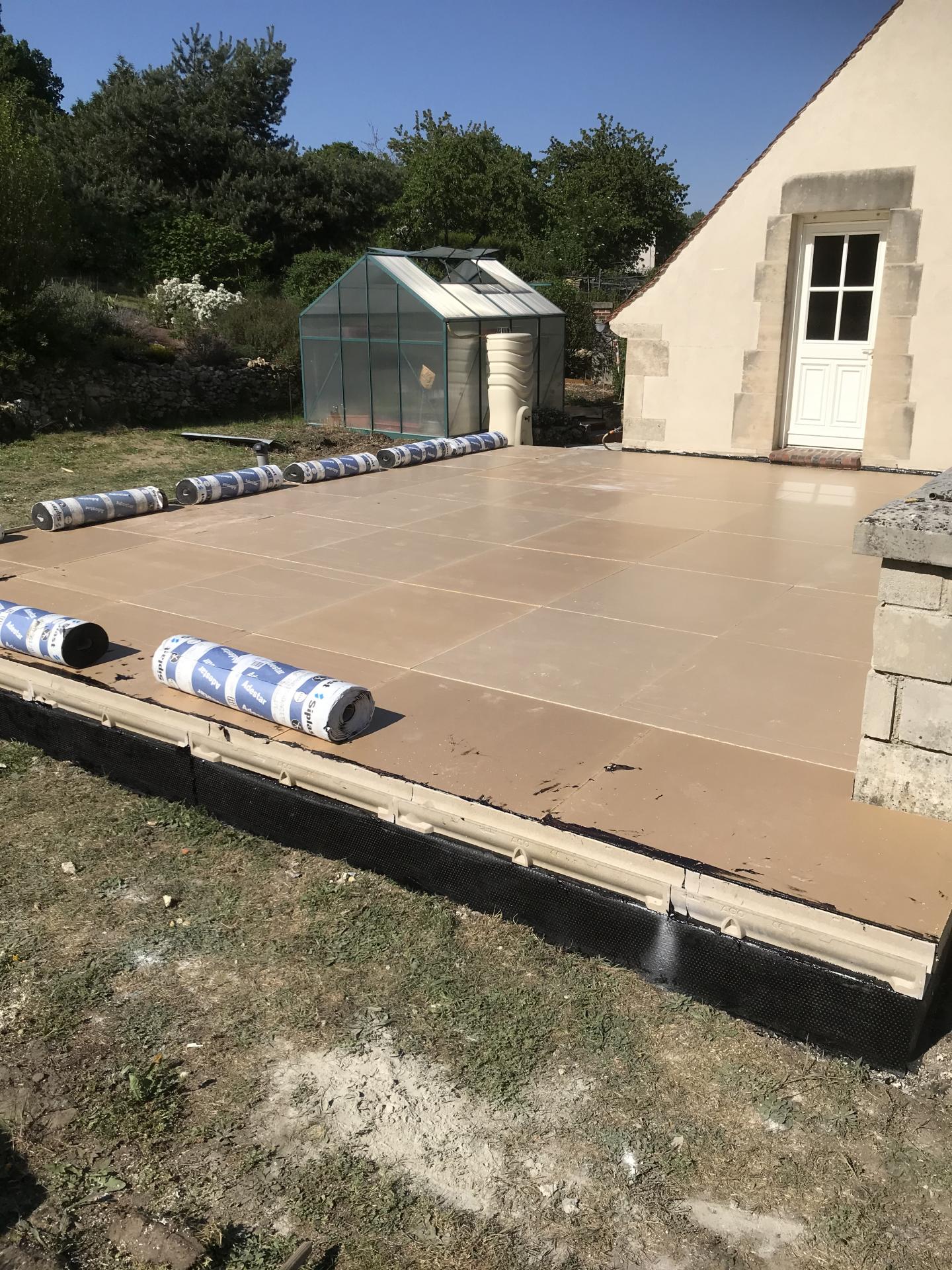 Etanchéité Terrasse en cours d'isolation