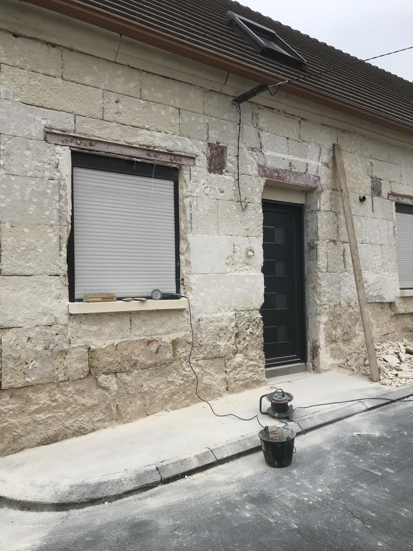 Rénovation façade Pierre avant