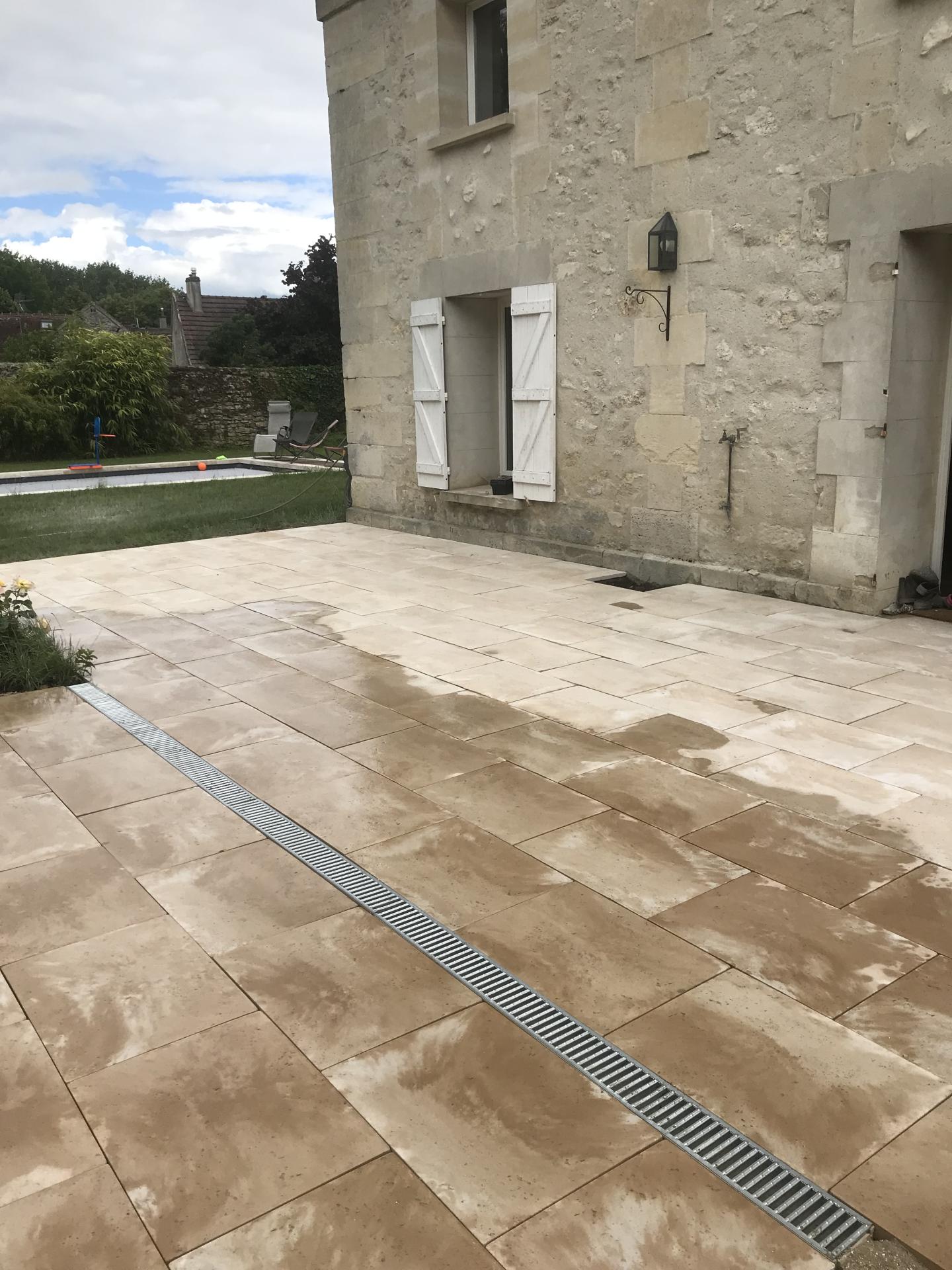Terrasse en pavage fini Compiègne