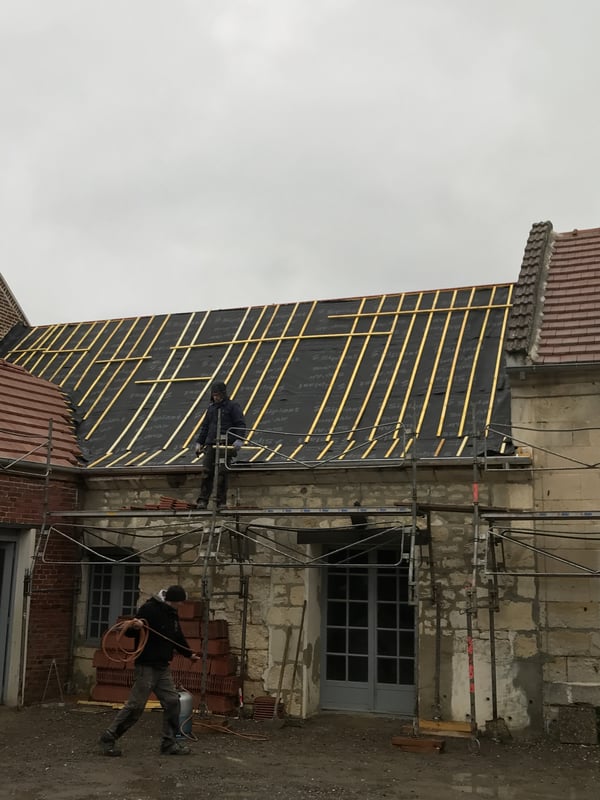 Intervention de Goubet sur une toiture